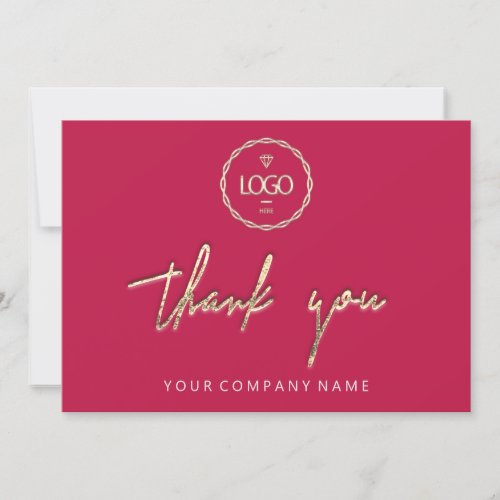 Thank You Golden Script  Logo Script Pink VIP Invitation