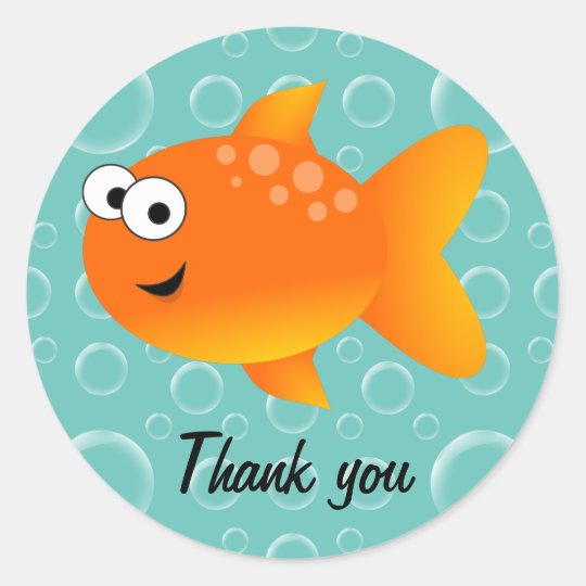 Thank you, Goldfish Classic Round Sticker