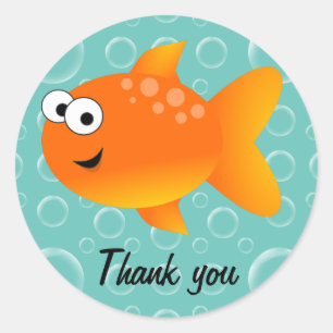 Thank you, Goldfish Classic Round Sticker
