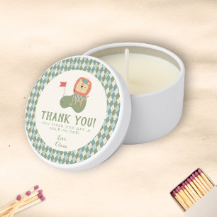 Thank you Golf Baby Shower A Little Putter Preppy Mini Candle Favors