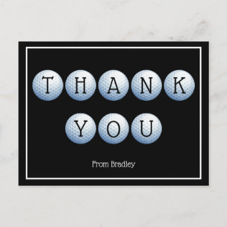 Thank You Golf Custom Personalized Postcard