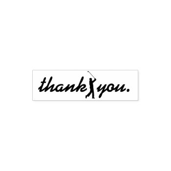 Thank You. Golf Player Rubber Stamp by Allita at Zazzle