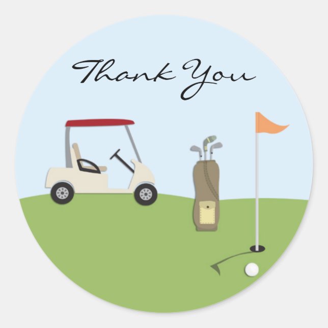 Thank You Golf Stickers (Front)