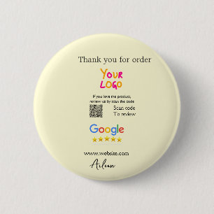 Thank you Google review scan QR business Button