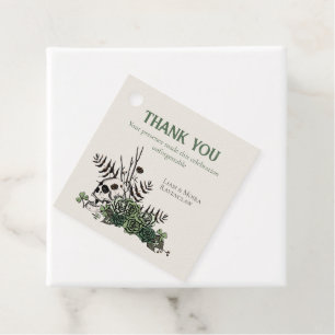 Thank You Goth Irish Skull St Patrick's Favor Tags