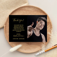 Thank You Graduate black gold photo