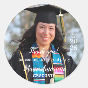 Thank you Graduation Classic Round Sticker