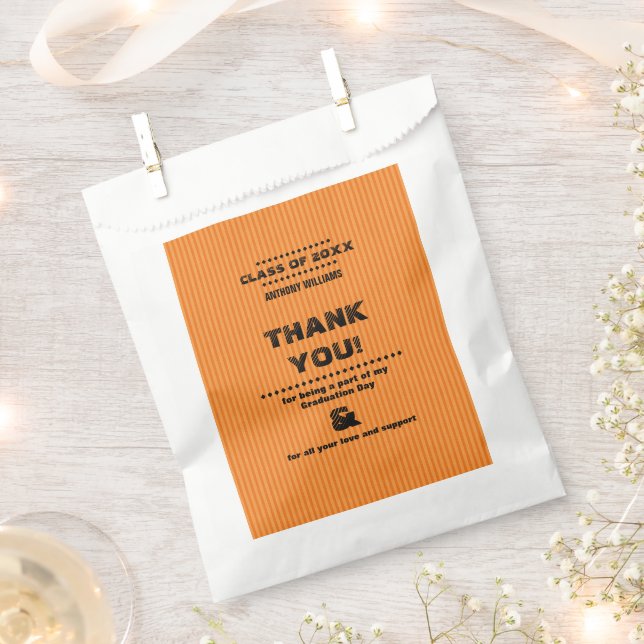 Thank You Graduation Custom  Favor Bag (Clipped)