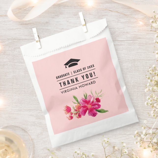 Thank You | Graduation Party Custom Favor Bags (Clipped)