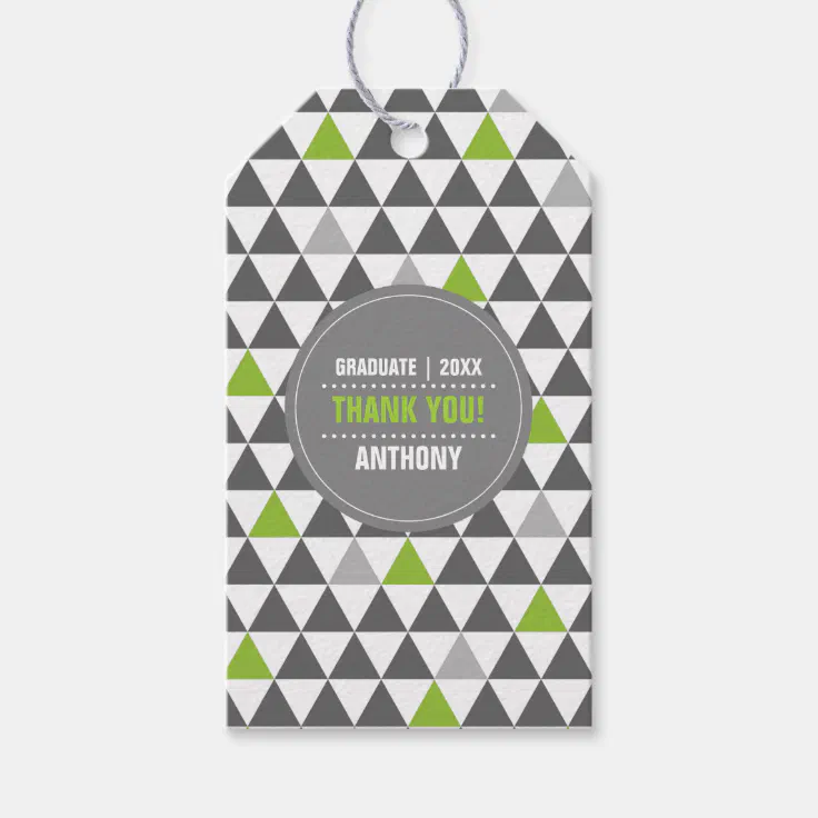 Thank You | Graduation Party Custom Favor Tags | Zazzle