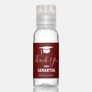 Thank You Graduation Party Favor Wine Hand Sanitizer