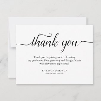 Thank You Graduation Thank You Note Card | Zazzle