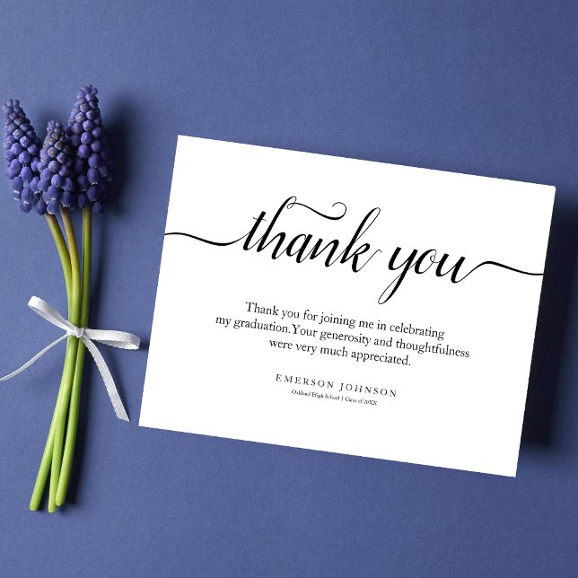 Thank You Graduation Thank You Note Card (Graduation Thank You Card)