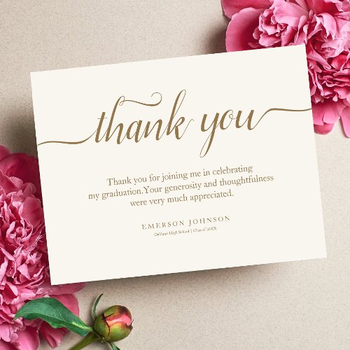 Thank You Graduation Thank You Note Card