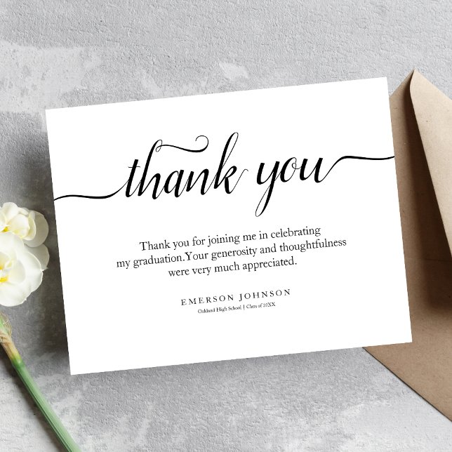 Thank You Graduation Thank You Note Card
