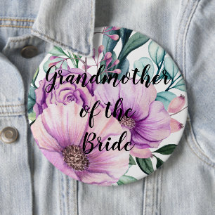 Thank You Grandmother of the Bride or Groom Purple Button