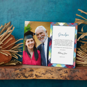 Thank You Grandpa Plaid Photo Frame