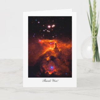 Thank You, Grateful, Star Cluster Outer Space Thank You Card