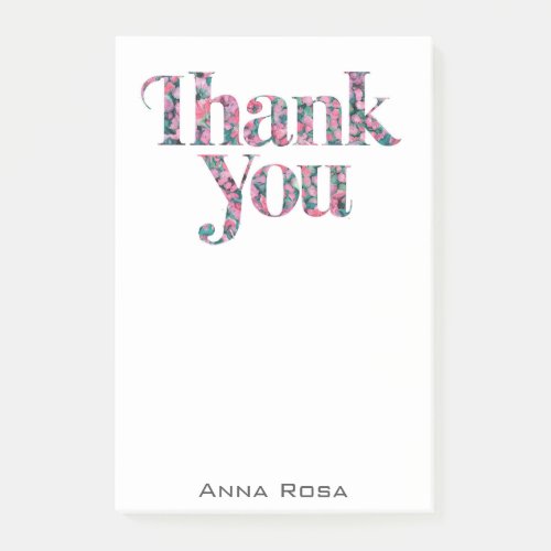  Thank You Gratitude AP85 Flowers Manifest Post_it Notes