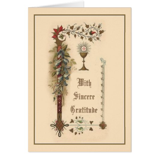 Thank You  Gratitude Catholic Priest Bishop Clergy (Front)