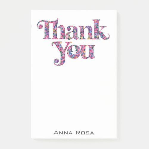 *~* Thank You Gratitude Floral Manifestation AP85  Post-it Notes