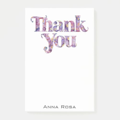  Thank You Gratitude Manifestation Floral AP85  Post_it Notes