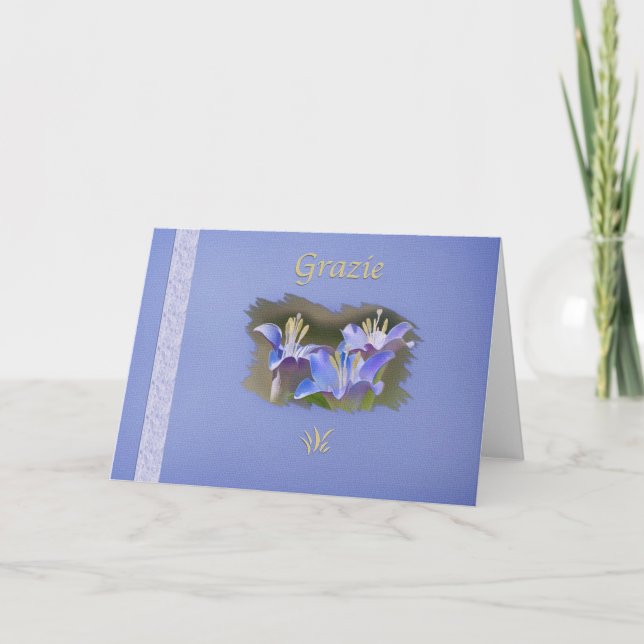 Thank you, Grazie, Italian You Card (Front)