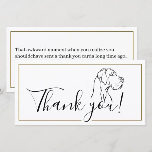 Thank you Great Dane Minimal  Card