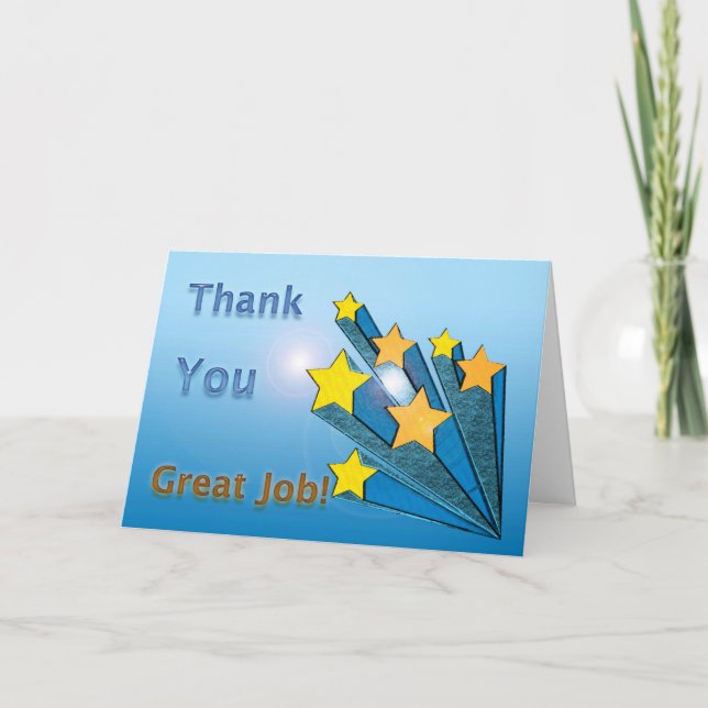 Thank You Great Job Shooting Stars Card (Front)