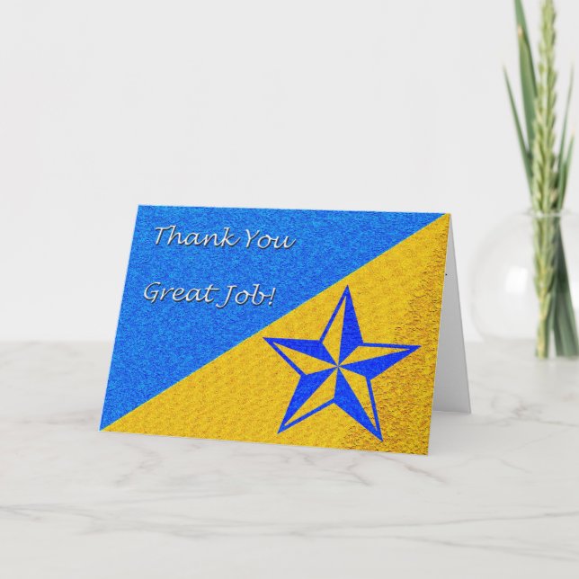 Thank You Great Job Star Card (Front)