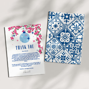 Thank you Greek Bougainvillea bridal shower card