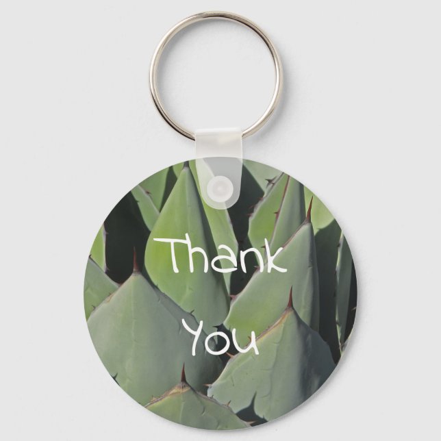 Thank you Green Agave Southwest Appreciation Keychain (Front)