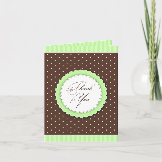 Thank You Green Brown Card (Front)