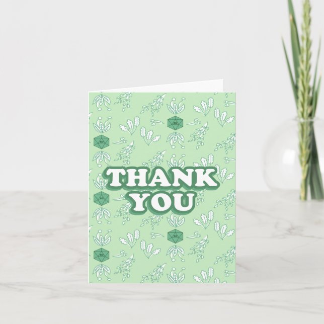 thank you - green d20  (Front)