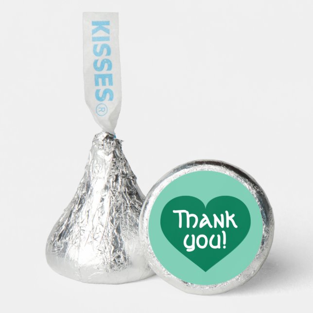 Thank You Green Heart Jelly Belly Tin Hershey®'s Kisses® (Front)