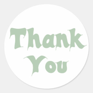 Thank You Green Mint Wedding / Party Classic Round Sticker