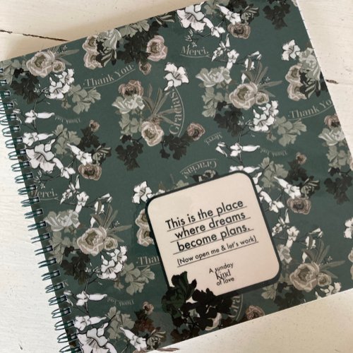 Thank you green pattern notebook