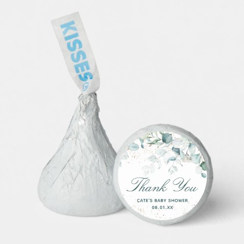 Thank You Greenery Eucalyptus Baby Shower Hersheys Kisses