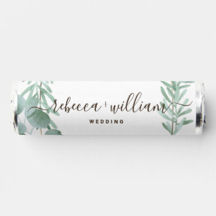 Thank You Greenery Wedding Script Breath Savers® Mints