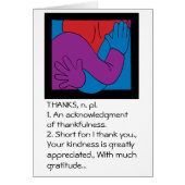 Thank You Greeting Card (Front)