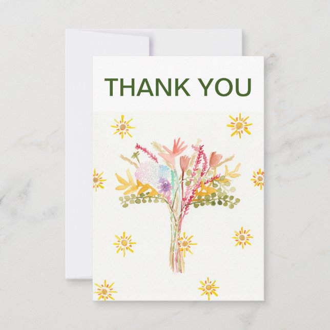 Thank you! Greeting card. Invitation (Front)