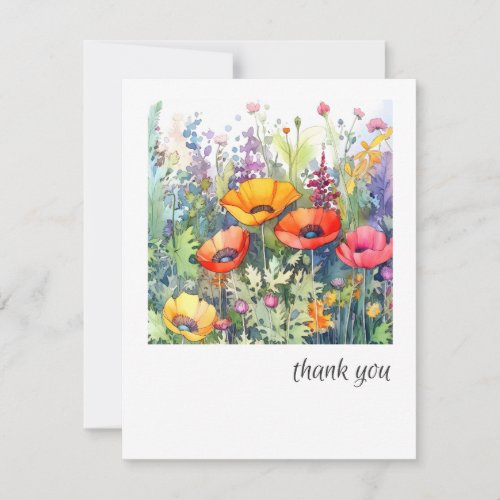 THANK YOU greeting spring flowers card gift 