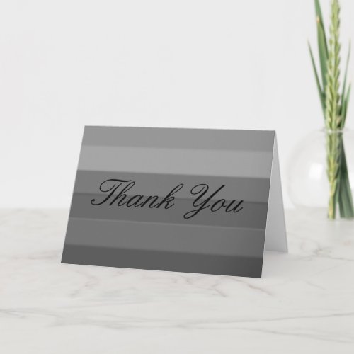 Thank You Grey Tones Pattern Greeting Card