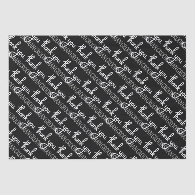 Thank You Groomsman Tissue Paper (Front)