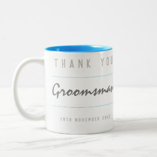 Thank You Groomsman Two-Tone Coffee Mug