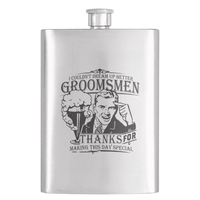 Thank You Groomsmen Hip Flask (Front)