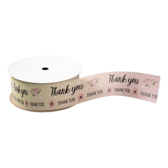 Thank you grosgrain ribbon (Spool)