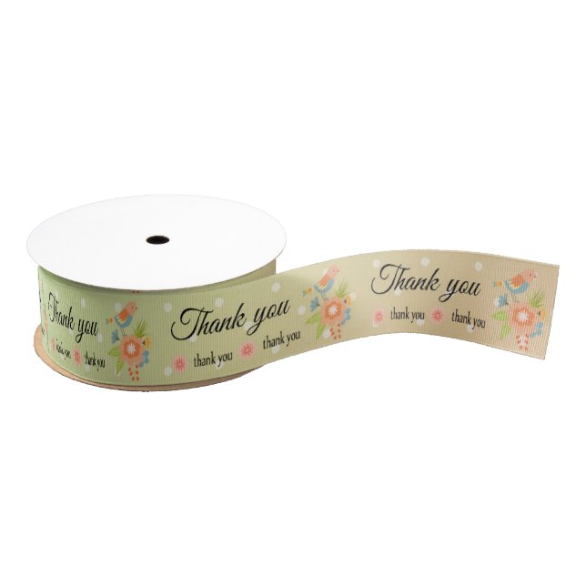 Thank you grosgrain ribbon (Spool)