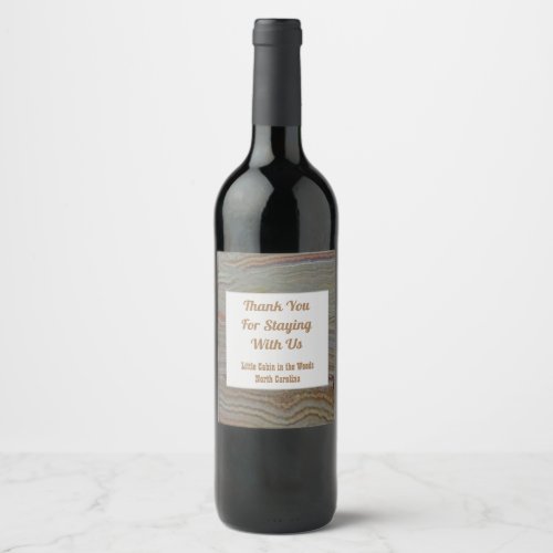 Thank You Guest Appreciation House Rental Welcome Wine Label