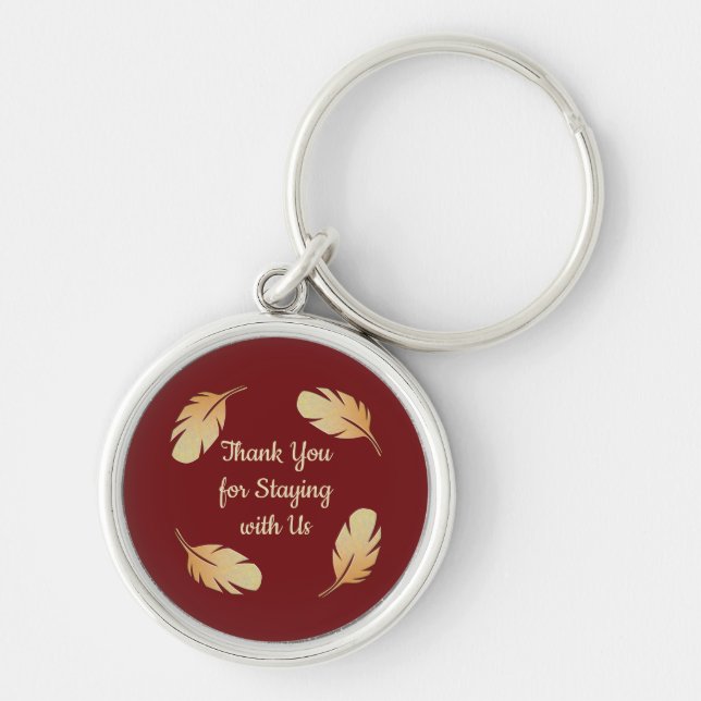 Thank You Guest Vacation House Appreciation Token Keychain (Front)